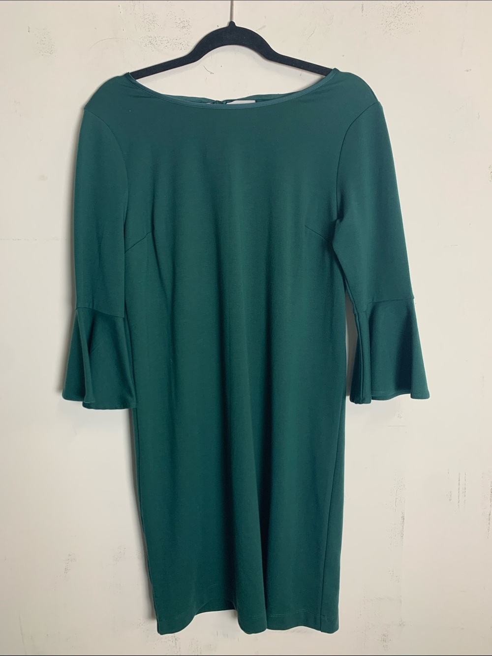 a new day Dark Green Bell Sleeve Midi Dress